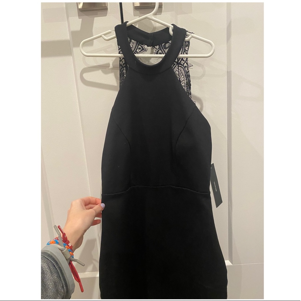 Black Lulus halter bodycon dress